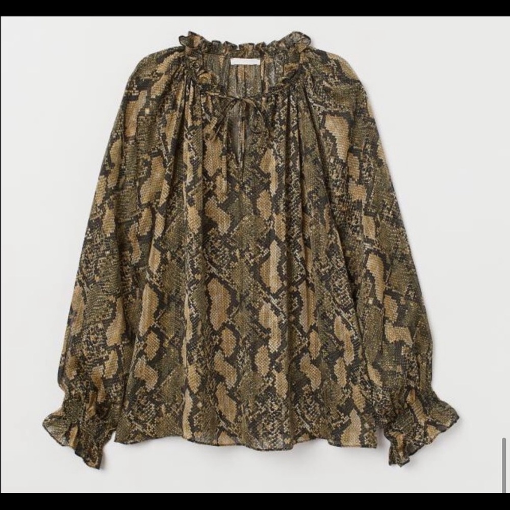 Python snake animal co ord matching set blouse & … - image 6